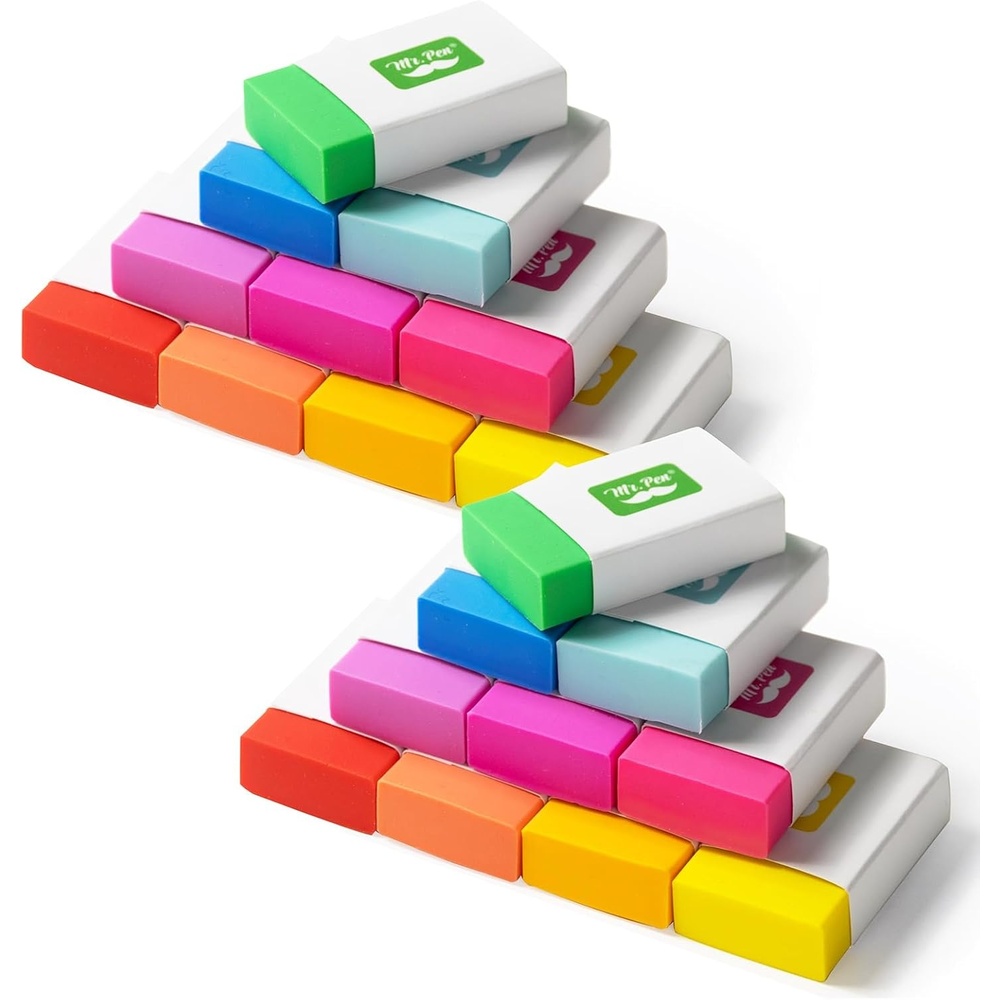 image:imageMr Pen Erasers 20 Pack Large Block Erasers for School No Smudge  Erasers for Pencils Mr Pen Erasers Erasers for School Large Eraser Vintage symphonyVivid Joy