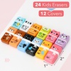 image:imageMr Pen Cute Animal Eraser with Clean Up Roller and Cover 24 Pack LatexFree Bulk Pencil Erasers for Teens amp Kids Teacher Classroom School Supplies Party Favor