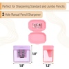 image:imageMr Pen Manual Pencil Sharpener 4 Pack Colorful Dual Holes  Compatible with Standard and Jumbo Pencils Snapon Lid Colored Handheld Pencil Sharpener for Artists ClassroomMulticolor