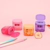 image:imageMr Pen Manual Pencil Sharpener 4 Pack Colorful Dual Holes  Compatible with Standard and Jumbo Pencils Snapon Lid Colored Handheld Pencil Sharpener for Artists ClassroomCandy Bloom