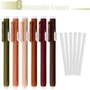 image:imageMr Pen Retractable Mechanical Eraser Pens 6 Pack Earthy Colors  LatexFree Precision Pencil Erasers for Artists Students Drawing Sketching amp DraftingEarthy