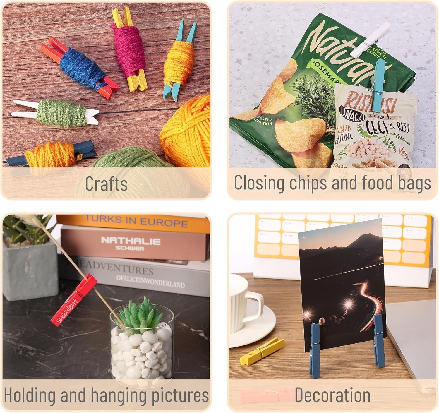 image:imageMr Pen Mini Wooden Clothes Pins for Photo 1 Inch 150 Pack  Small Clothespins with 10 Meter Jute Twine for Labeling Plants Gift Tags Tiny Crafts Photo Display DecorationAssorted Colors
