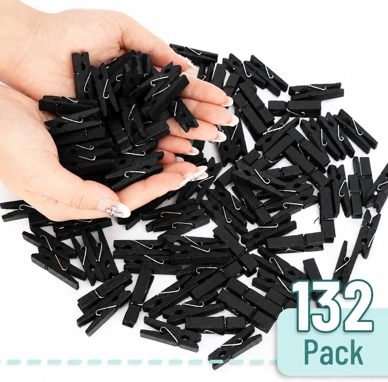 image:imageMr Pen Mini Wooden Clothes Pins for Photo 1 Inch 150 Pack  Small Clothespins with 10 Meter Jute Twine for Labeling Plants Gift Tags Tiny Crafts Photo Display DecorationBlack