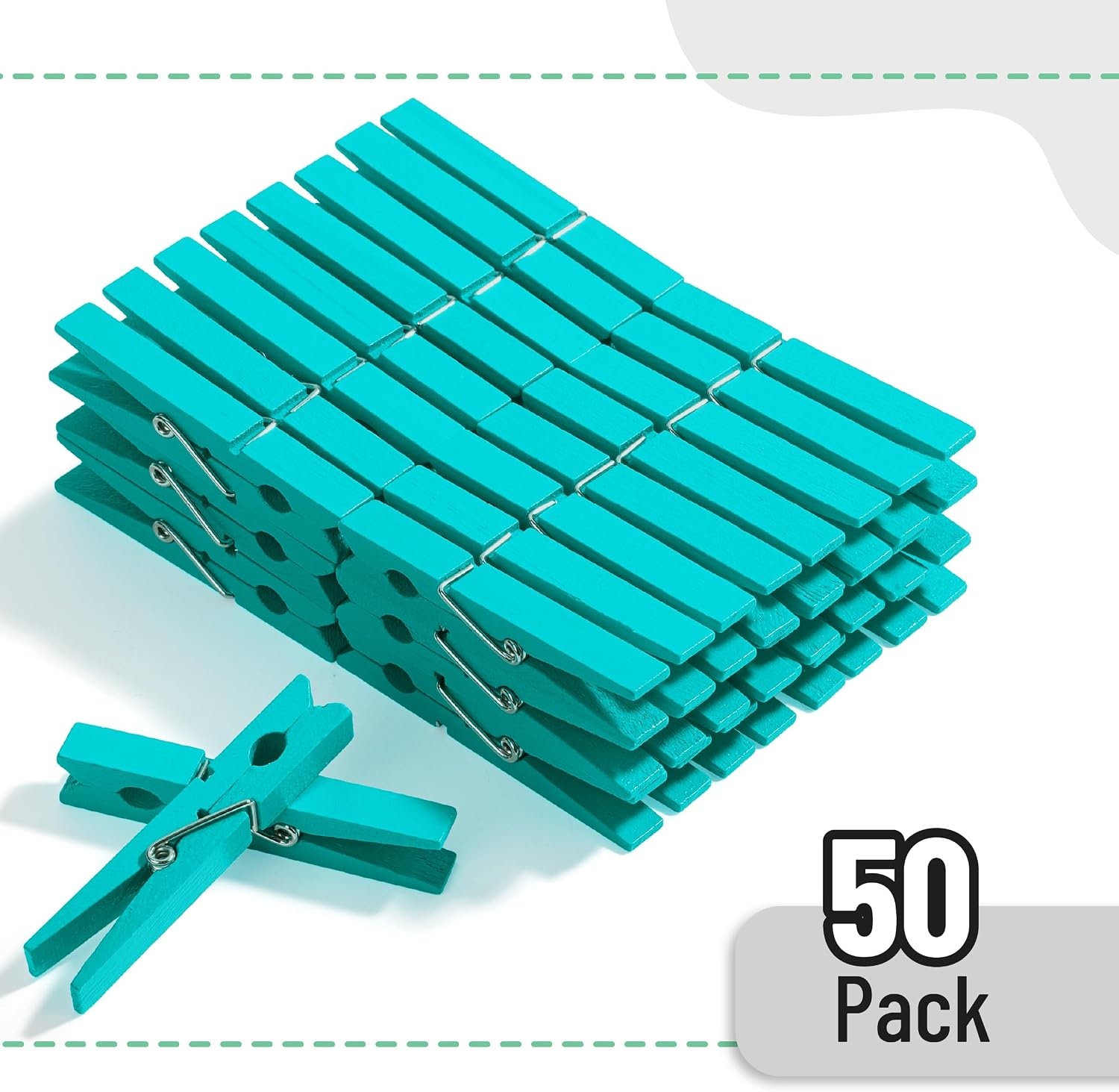 image:imageMr Pen Mini Wooden Clothes Pins for Photo 1 Inch 150 Pack  Small Clothespins with 10 Meter Jute Twine for Labeling Plants Gift Tags Tiny Crafts Photo Display DecorationMarine Aquablue
