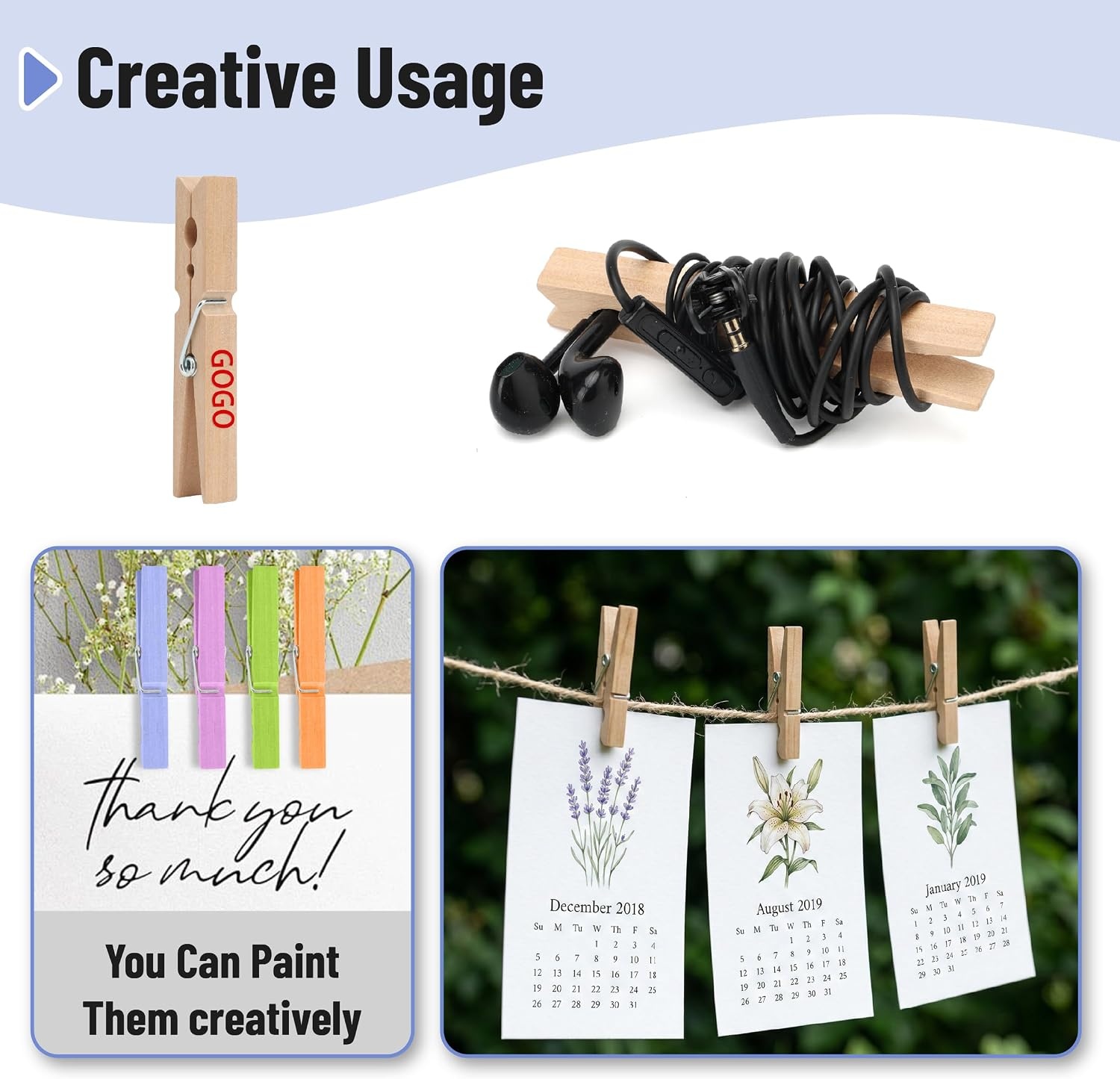 image:imageMr Pen Mini Wooden Clothes Pins for Photo 1 Inch 150 Pack  Small Clothespins with 10 Meter Jute Twine for Labeling Plants Gift Tags Tiny Crafts Photo Display DecorationWood