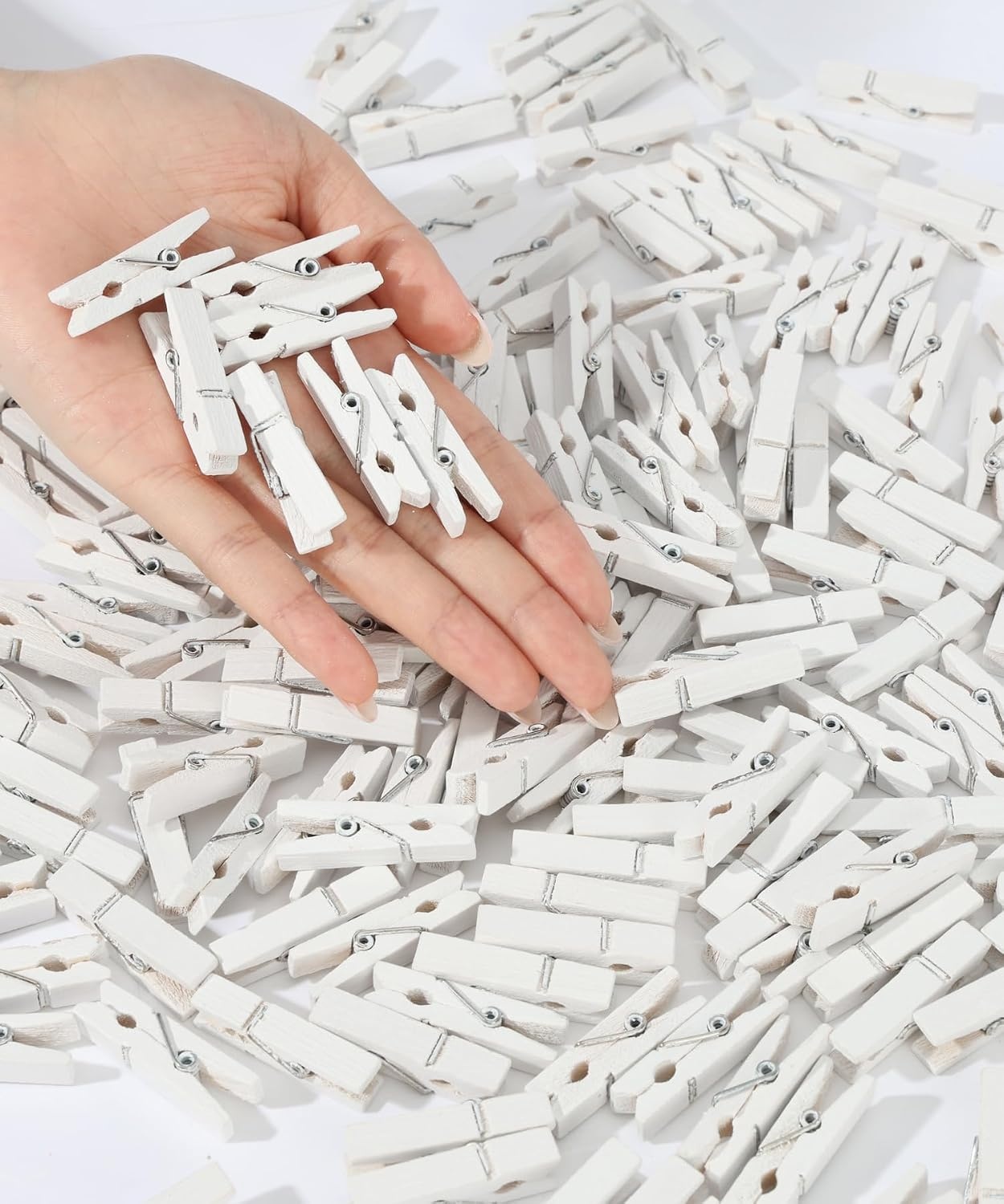 image:imageMr Pen Mini Wooden Clothes Pins for Photo 1 Inch 150 Pack  Small Clothespins with 10 Meter Jute Twine for Labeling Plants Gift Tags Tiny Crafts Photo Display DecorationWhite