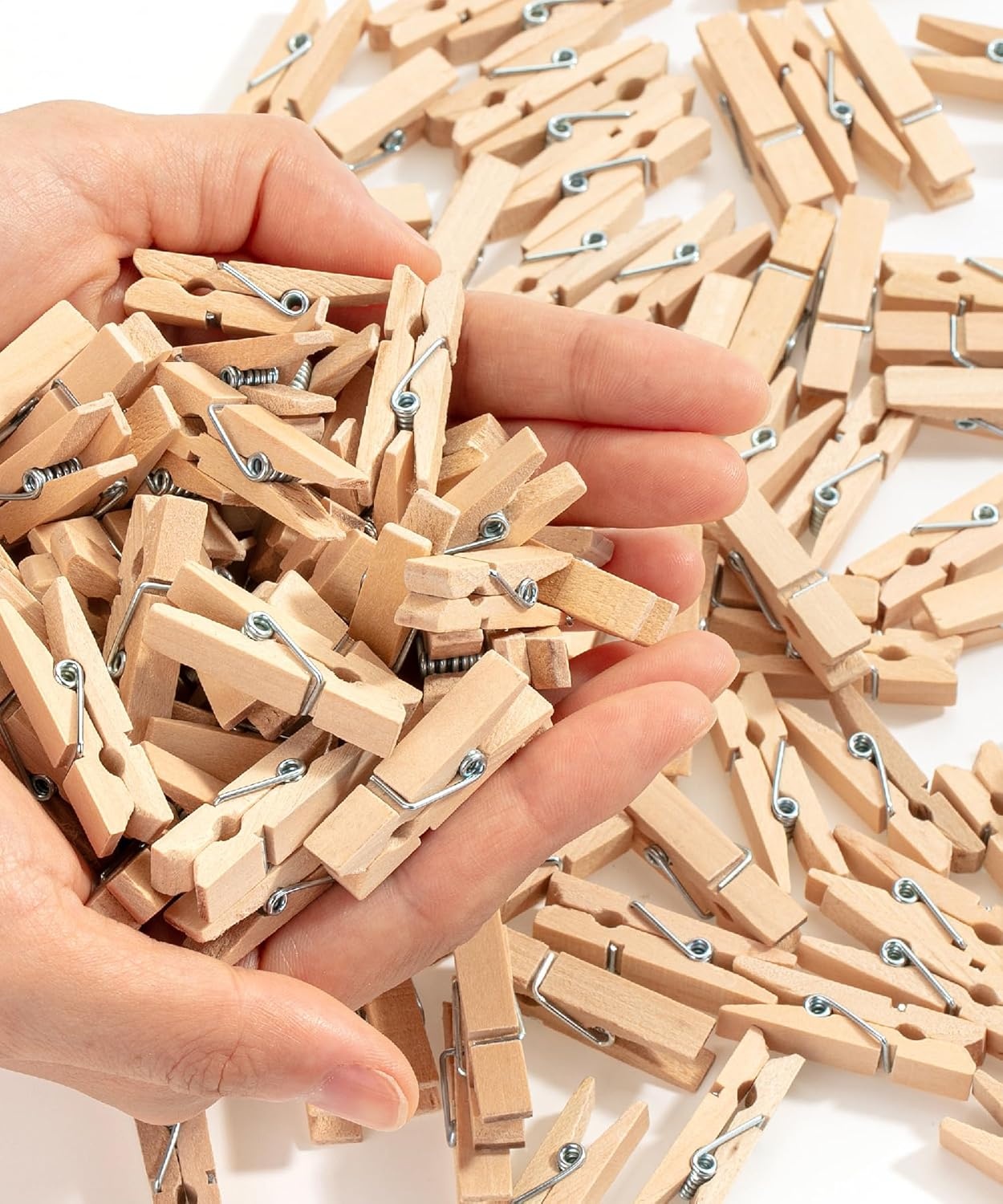 image:imageMr Pen Mini Wooden Clothes Pins for Photo 1 Inch 150 Pack  Small Clothespins with 10 Meter Jute Twine for Labeling Plants Gift Tags Tiny Crafts Photo Display DecorationWood