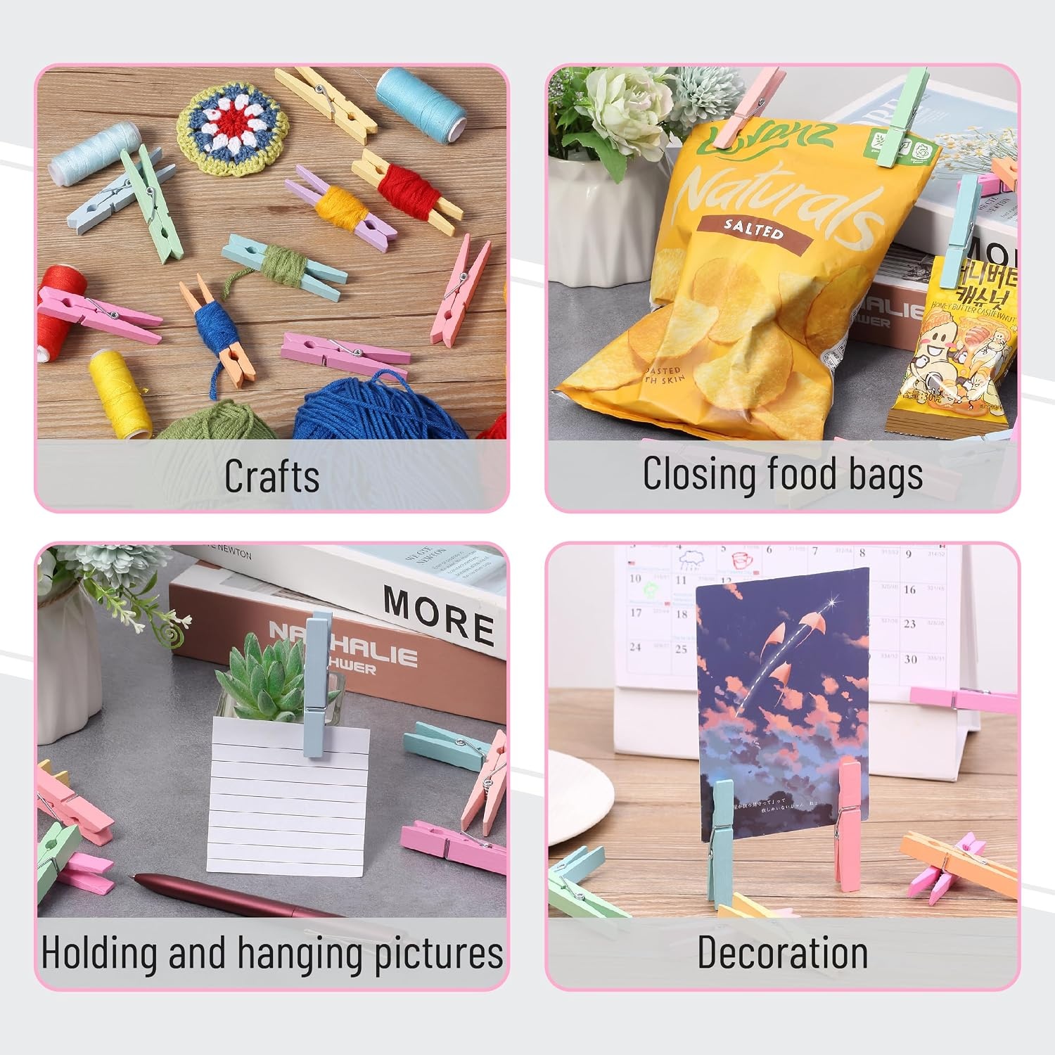 image:imageMr Pen Mini Wooden Clothes Pins for Photo 1 Inch 150 Pack  Small Clothespins with 10 Meter Jute Twine for Labeling Plants Gift Tags Tiny Crafts Photo Display DecorationPastel Colors