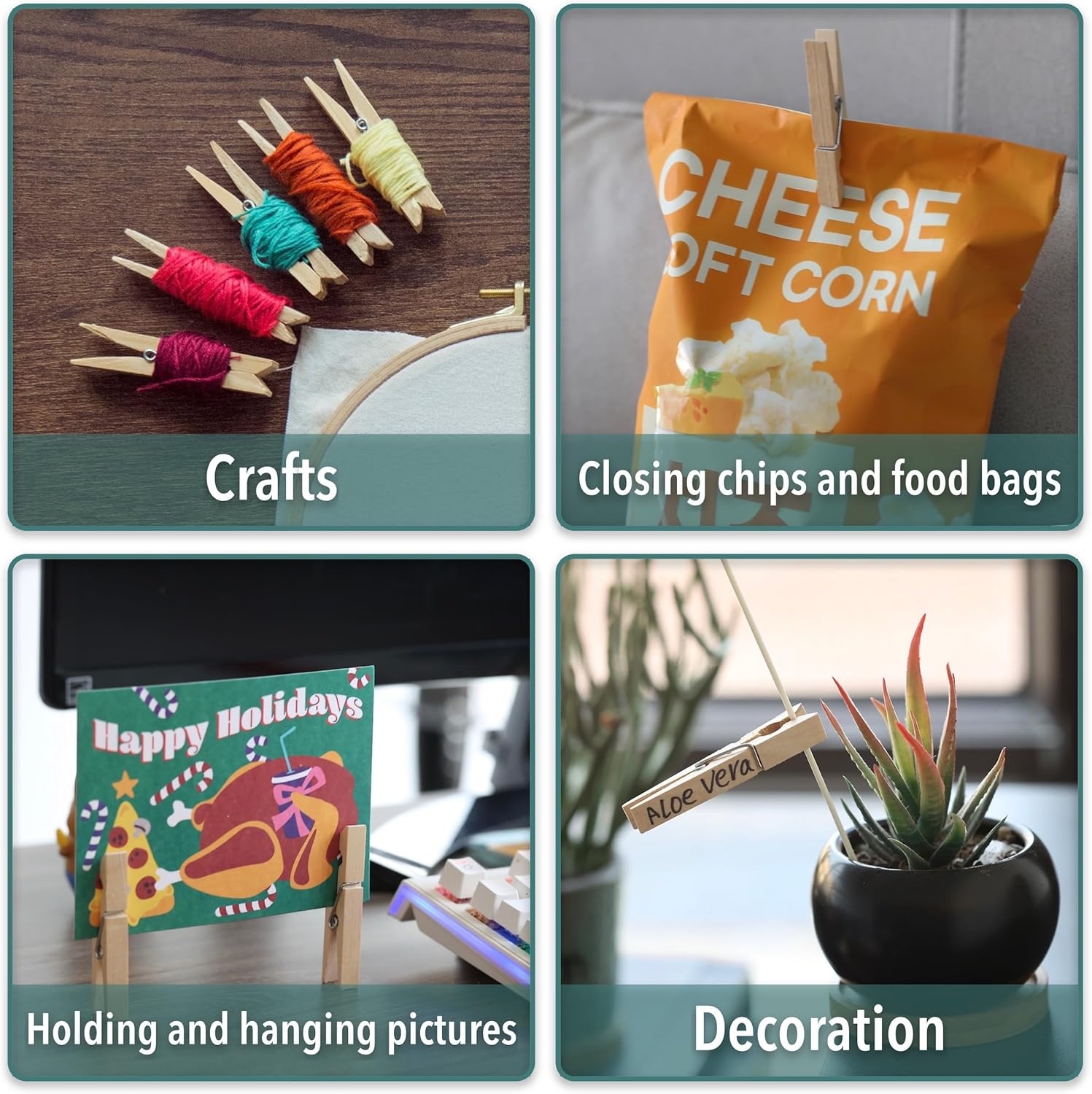 image:imageMr Pen Mini Wooden Clothes Pins for Photo 1 Inch 150 Pack  Small Clothespins with 10 Meter Jute Twine for Labeling Plants Gift Tags Tiny Crafts Photo Display DecorationWood