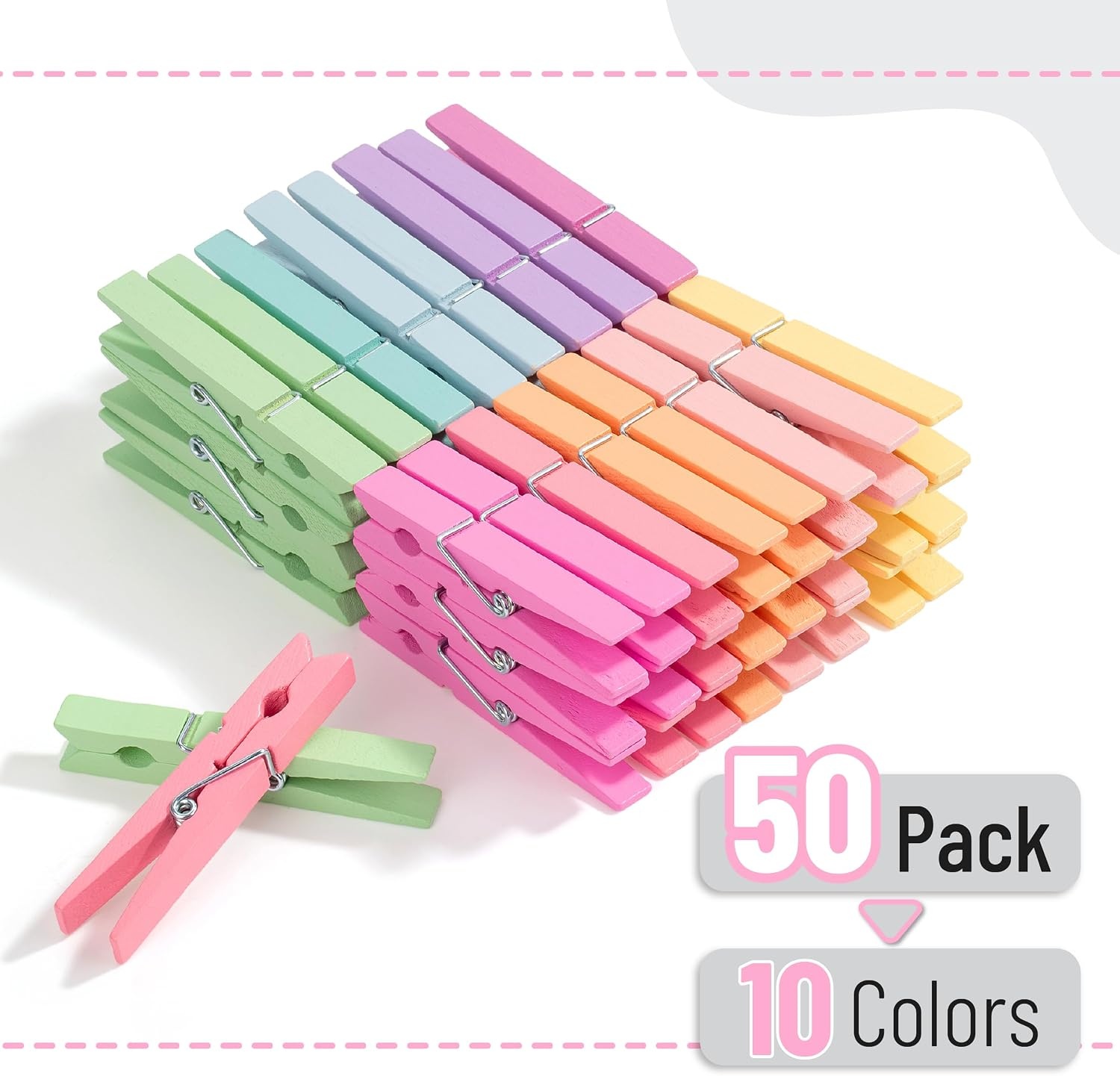 image:imageMr Pen Mini Wooden Clothes Pins for Photo 1 Inch 150 Pack  Small Clothespins with 10 Meter Jute Twine for Labeling Plants Gift Tags Tiny Crafts Photo Display DecorationPastel Colors