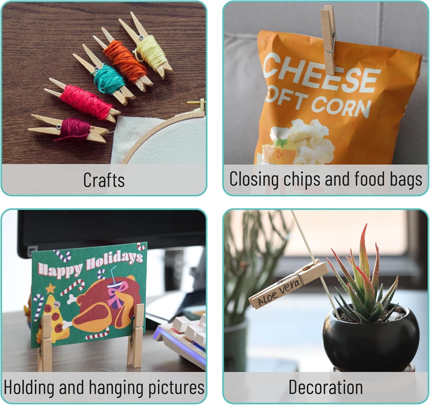 image:imageMr Pen Mini Wooden Clothes Pins for Photo 1 Inch 150 Pack  Small Clothespins with 10 Meter Jute Twine for Labeling Plants Gift Tags Tiny Crafts Photo Display DecorationWood