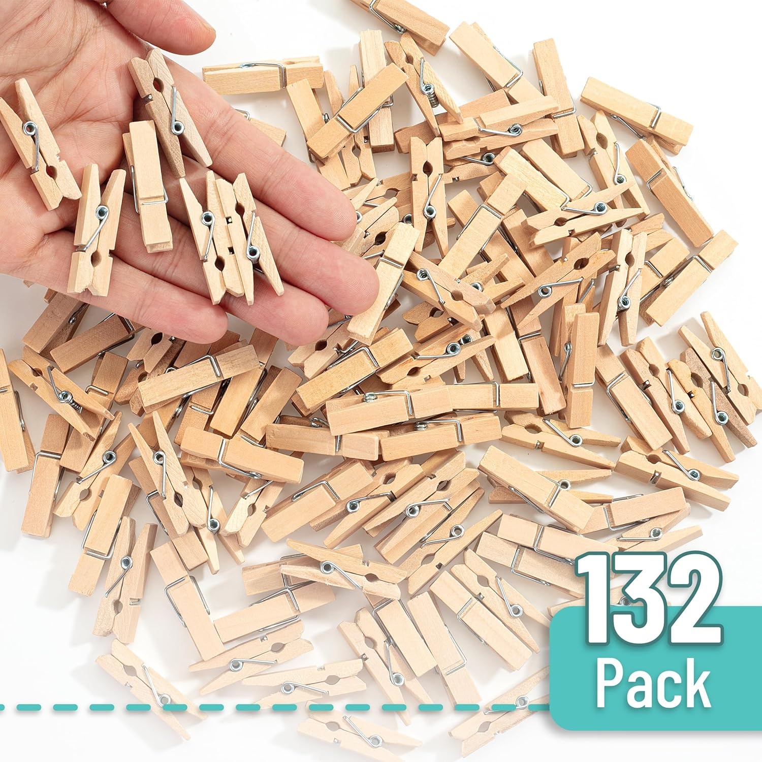 image:imageMr Pen Mini Wooden Clothes Pins for Photo 1 Inch 150 Pack  Small Clothespins with 10 Meter Jute Twine for Labeling Plants Gift Tags Tiny Crafts Photo Display DecorationWood