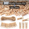 image:imageMr Pen Mini Wooden Clothes Pins for Photo 1 Inch 150 Pack  Small Clothespins with 10 Meter Jute Twine for Labeling Plants Gift Tags Tiny Crafts Photo Display DecorationWood