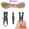 image:imageMr Pen Mini Wooden Clothes Pins for Photo 1 Inch 150 Pack  Small Clothespins with 10 Meter Jute Twine for Labeling Plants Gift Tags Tiny Crafts Photo Display DecorationBlack