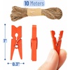 image:imageMr Pen Mini Wooden Clothes Pins for Photo 1 Inch 150 Pack  Small Clothespins with 10 Meter Jute Twine for Labeling Plants Gift Tags Tiny Crafts Photo Display DecorationAssorted Colors