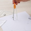 image:imageMr Pen Geometry Set 13 pcs 3 Metal Compasses Protractor 6 Ruler  45 amp 3060 Set Squares Pencils Lead Refills Sharpener amp Eraser for Math Drafting amp Classroom UseOrange