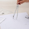 image:imageMr Pen Geometry Set 13 pcs 3 Metal Compasses Protractor 6 Ruler  45 amp 3060 Set Squares Pencils Lead Refills Sharpener amp Eraser for Math Drafting amp Classroom UseGrey