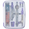 image:imageMr Pen Geometry Set 13 pcs 3 Metal Compasses Protractor 6 Ruler  45 amp 3060 Set Squares Pencils Lead Refills Sharpener amp Eraser for Math Drafting amp Classroom UsePurple