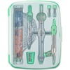 image:imageMr Pen Geometry Set 13 pcs 3 Metal Compasses Protractor 6 Ruler  45 amp 3060 Set Squares Pencils Lead Refills Sharpener amp Eraser for Math Drafting amp Classroom UseMint Green