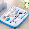 image:imageMr Pen Geometry Set 13 pcs 3 Metal Compasses Protractor 6 Ruler  45 amp 3060 Set Squares Pencils Lead Refills Sharpener amp Eraser for Math Drafting amp Classroom UseBlue