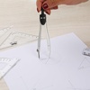 image:imageMr Pen Geometry Set 13 pcs 3 Metal Compasses Protractor 6 Ruler  45 amp 3060 Set Squares Pencils Lead Refills Sharpener amp Eraser for Math Drafting amp Classroom UseBlack