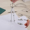 image:imageMr Pen Geometry Set 13 pcs 3 Metal Compasses Protractor 6 Ruler  45 amp 3060 Set Squares Pencils Lead Refills Sharpener amp Eraser for Math Drafting amp Classroom UsePurple