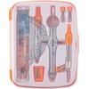image:imageMr Pen Geometry Set 13 pcs 3 Metal Compasses Protractor 6 Ruler  45 amp 3060 Set Squares Pencils Lead Refills Sharpener amp Eraser for Math Drafting amp Classroom UseOrange