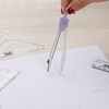 image:imageMr Pen Geometry Set 13 pcs 3 Metal Compasses Protractor 6 Ruler  45 amp 3060 Set Squares Pencils Lead Refills Sharpener amp Eraser for Math Drafting amp Classroom UsePurple