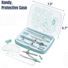 image:imageMr Pen Geometry Set 13 pcs 3 Metal Compasses Protractor 6 Ruler  45 amp 3060 Set Squares Pencils Lead Refills Sharpener amp Eraser for Math Drafting amp Classroom UseGreen