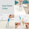 image:imageMr Pen Geometry Set 13 pcs 3 Metal Compasses Protractor 6 Ruler  45 amp 3060 Set Squares Pencils Lead Refills Sharpener amp Eraser for Math Drafting amp Classroom UseBlue