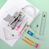 image:imageMr Pen Geometry Set 13 pcs 3 Metal Compasses Protractor 6 Ruler  45 amp 3060 Set Squares Pencils Lead Refills Sharpener amp Eraser for Math Drafting amp Classroom UsePink