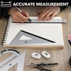image:imageMr Pen Metal Geometry Set 9 pcs Compass 6 Protractor 12 Ruler  45 amp 3060 Set Squares Lead Refills Metal Drafting Tools for Technical Drawing Math Engineering amp Architecture