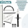 image:imageMr Pen Metal Geometry Set 9 pcs Compass 6 Protractor 12 Ruler  45 amp 3060 Set Squares Lead Refills Metal Drafting Tools for Technical Drawing Math Engineering amp Architecture