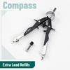 image:imageMr Pen Professional Compass for Geometry Extra Lead Black Metal Compass Drawing Tool for Students Drafting and Engineering Technical Drawings Circles and Geometry Projects