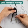 image:imageMr Pen Professional Compass for Geometry Extra Lead Black Metal Compass Drawing Tool for Students Drafting and Engineering Technical Drawings Circles and Geometry Projects