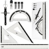 image:imageMr Pen Metal Geometry Set 9 pcs Compass 6 Protractor 12 Ruler  45 amp 3060 Set Squares Lead Refills Metal Drafting Tools for Technical Drawing Math Engineering amp Architecture