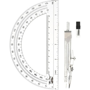 image:imageMr Pen Compass and Protractor Set Metal Math Compass with Refills 6 Inch Protractor Plastic Drawing Tool Student Geometry Math Set for Students School Art Drafting