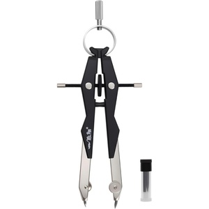 image:imageMr Pen Professional Compass for Geometry Extra Lead Black Metal Compass Drawing Tool for Students Drafting and Engineering Technical Drawings Circles and Geometry Projects
