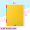 image:imageMr Pen 3 Ring Binder Dividers with Tabs 2 Sets 6 PackSet Letter Size  12 Pack Spring Colors Plastic 6 Tab Dividers for 3 Ring Binder with 12 pcs LabelsBright