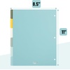 image:imageMr Pen 3 Ring Binder Dividers with Tabs 2 Sets 6 PackSet Letter Size  12 Pack Spring Colors Plastic 6 Tab Dividers for 3 Ring Binder with 12 pcs LabelsEarthlight