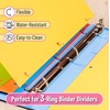 image:imageMr Pen 3 Ring Binder Dividers with Tabs 2 Sets 6 PackSet Letter Size  12 Pack Spring Colors Plastic 6 Tab Dividers for 3 Ring Binder with 12 pcs LabelsBright