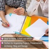 image:imageMr Pen 3 Ring Binder Dividers with Tabs 2 Sets 6 PackSet Letter Size  12 Pack Spring Colors Plastic 6 Tab Dividers for 3 Ring Binder with 12 pcs LabelsBright