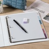 image:imageMr Pen 3 Ring Binder Dividers with Tabs 2 Sets 6 PackSet Letter Size  12 Pack Spring Colors Plastic 6 Tab Dividers for 3 Ring Binder with 12 pcs LabelsRetro