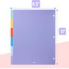image:imageMr Pen 3 Ring Binder Dividers with Tabs 2 Sets 6 PackSet Letter Size  12 Pack Spring Colors Plastic 6 Tab Dividers for 3 Ring Binder with 12 pcs LabelsWinter