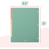 image:imageMr Pen 3 Ring Binder Dividers with Tabs 2 Sets 6 PackSet Letter Size  12 Pack Spring Colors Plastic 6 Tab Dividers for 3 Ring Binder with 12 pcs LabelsBoho