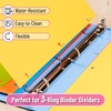 image:imageMr Pen 3 Ring Binder Dividers with Tabs 2 Sets 6 PackSet Letter Size  12 Pack Spring Colors Plastic 6 Tab Dividers for 3 Ring Binder with 12 pcs LabelsBright