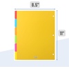 image:imageMr Pen 3 Ring Binder Dividers with Tabs 2 Sets 6 PackSet Letter Size  12 Pack Spring Colors Plastic 6 Tab Dividers for 3 Ring Binder with 12 pcs LabelsBright