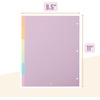 image:imageMr Pen 3 Ring Binder Dividers with Tabs 2 Sets 6 PackSet Letter Size  12 Pack Spring Colors Plastic 6 Tab Dividers for 3 Ring Binder with 12 pcs LabelsPastel