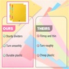 image:imageMr Pen 3 Ring Binder Dividers with Tabs 2 Sets 6 PackSet Letter Size  12 Pack Spring Colors Plastic 6 Tab Dividers for 3 Ring Binder with 12 pcs LabelsBright