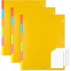 image:imageMr Pen 3 Ring Binder Dividers with Tabs 2 Sets 6 PackSet Letter Size  12 Pack Spring Colors Plastic 6 Tab Dividers for 3 Ring Binder with 12 pcs LabelsBright